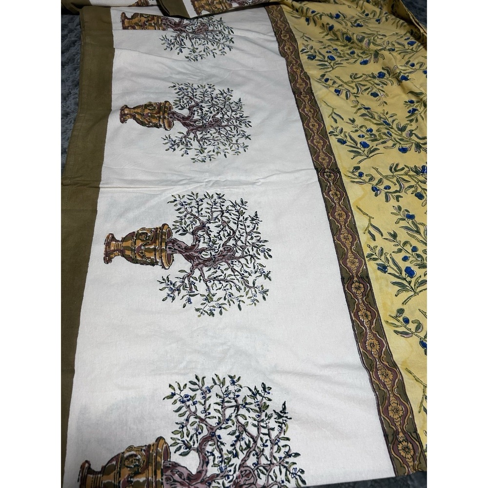 Dyess Olive Tree Tablecloth Old World Look MRSP $218 NWOT Cottagecore Mediterran